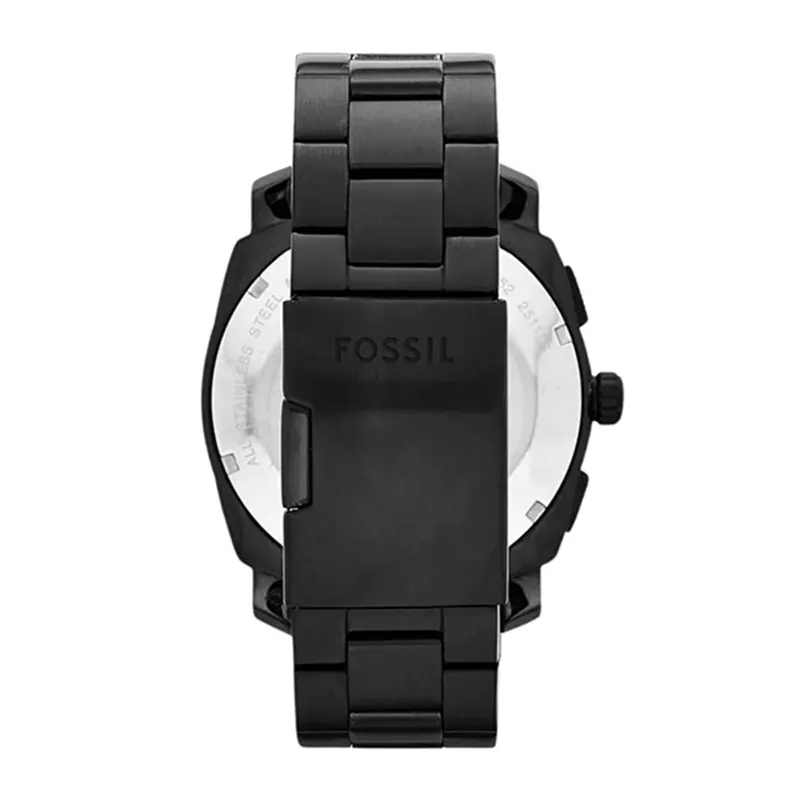 Fossil Machine Black Chronograph Dial Smoke-colored Men's Watch- FS4662